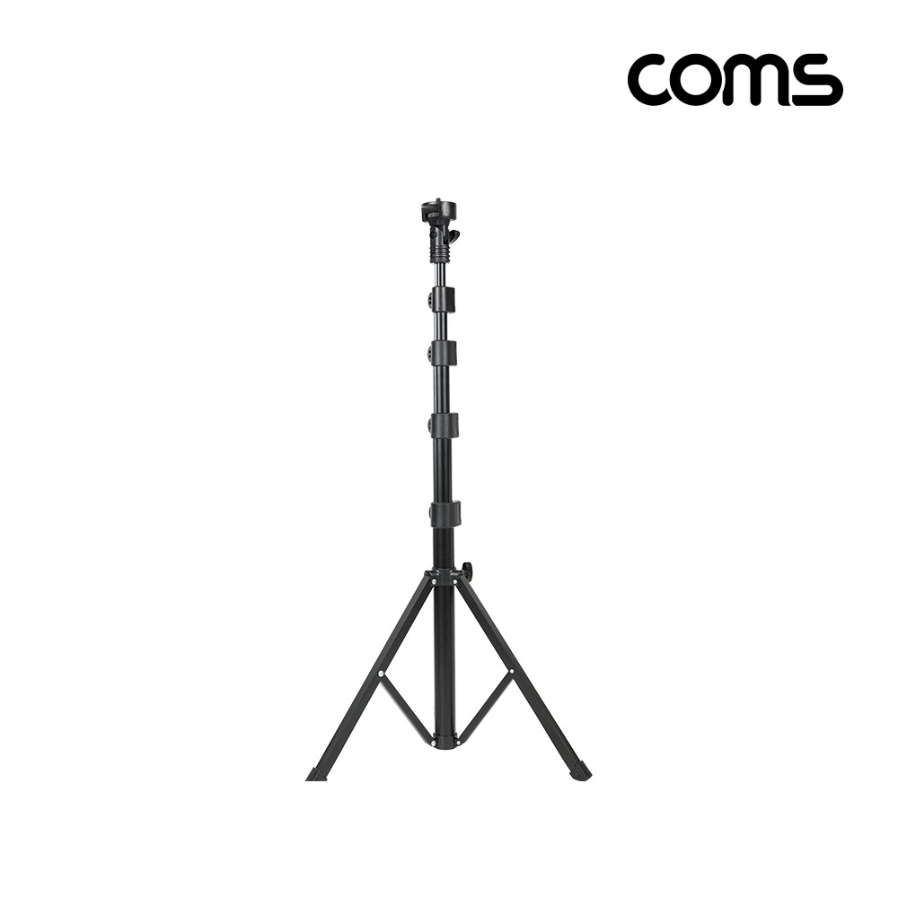 Coms 삼각대, 접이식 삼각대(스탠드), 4단 높이조절, (마이크, 카메라, 캠코더 거치)