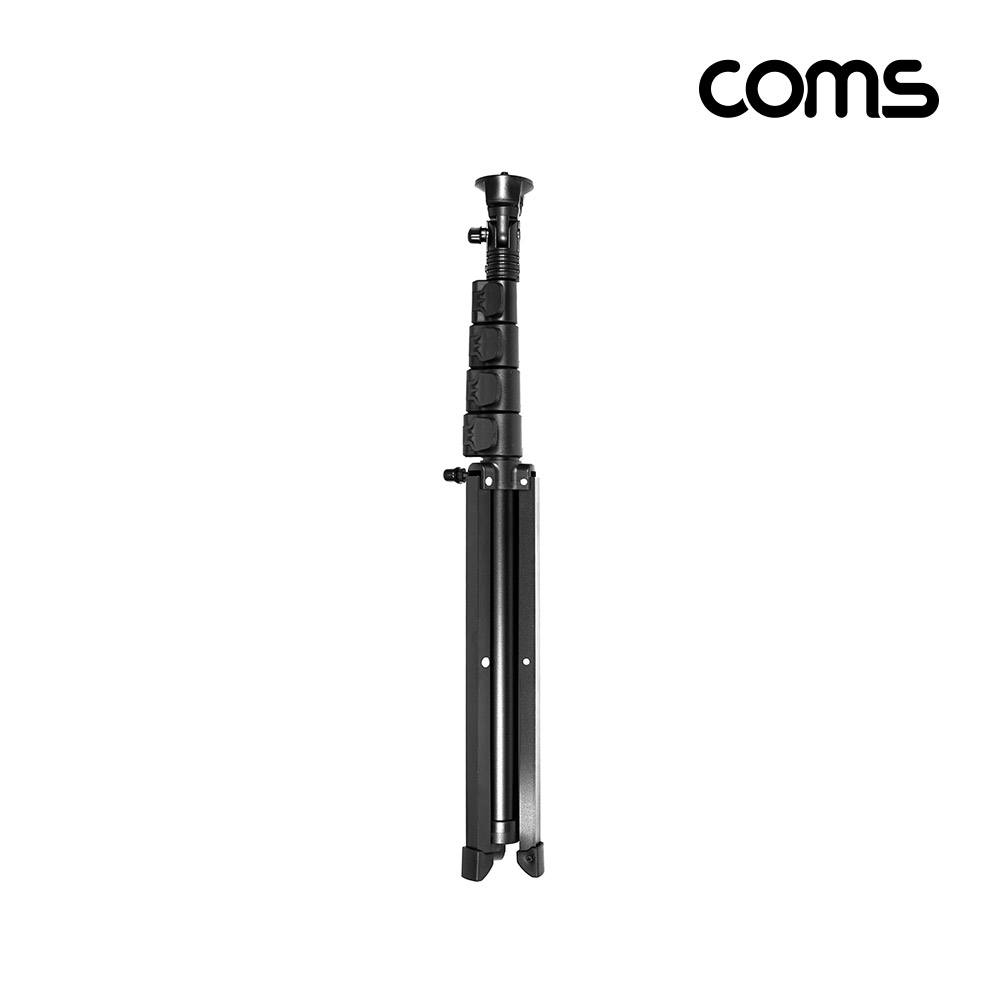 Coms 삼각대, 접이식 삼각대(스탠드), 4단 높이조절, (마이크, 카메라, 캠코더 거치)