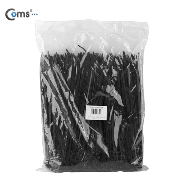 Coms 케이블 타이(1봉/1000pcs), CHS-5 x 300/검정, 300x5mm