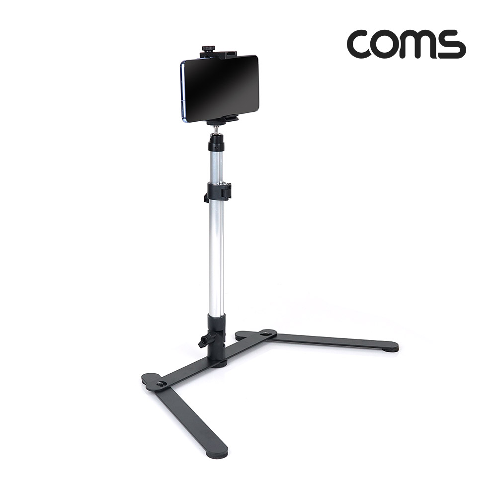 Coms 스마트폰 수직 촬영 거치대, 접이식 삼각대, 카메라 고정 가이드, 각도 높이 조절