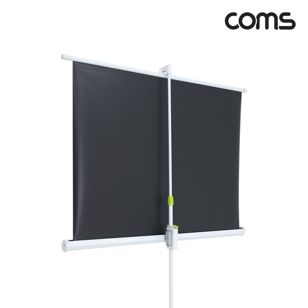 Coms 프로젝터 족자형 스크린&삼각대 100형, 이동식 거치대, 4:3 비율, 대형, 가정용, 캠핑용, 야외용, 실내용