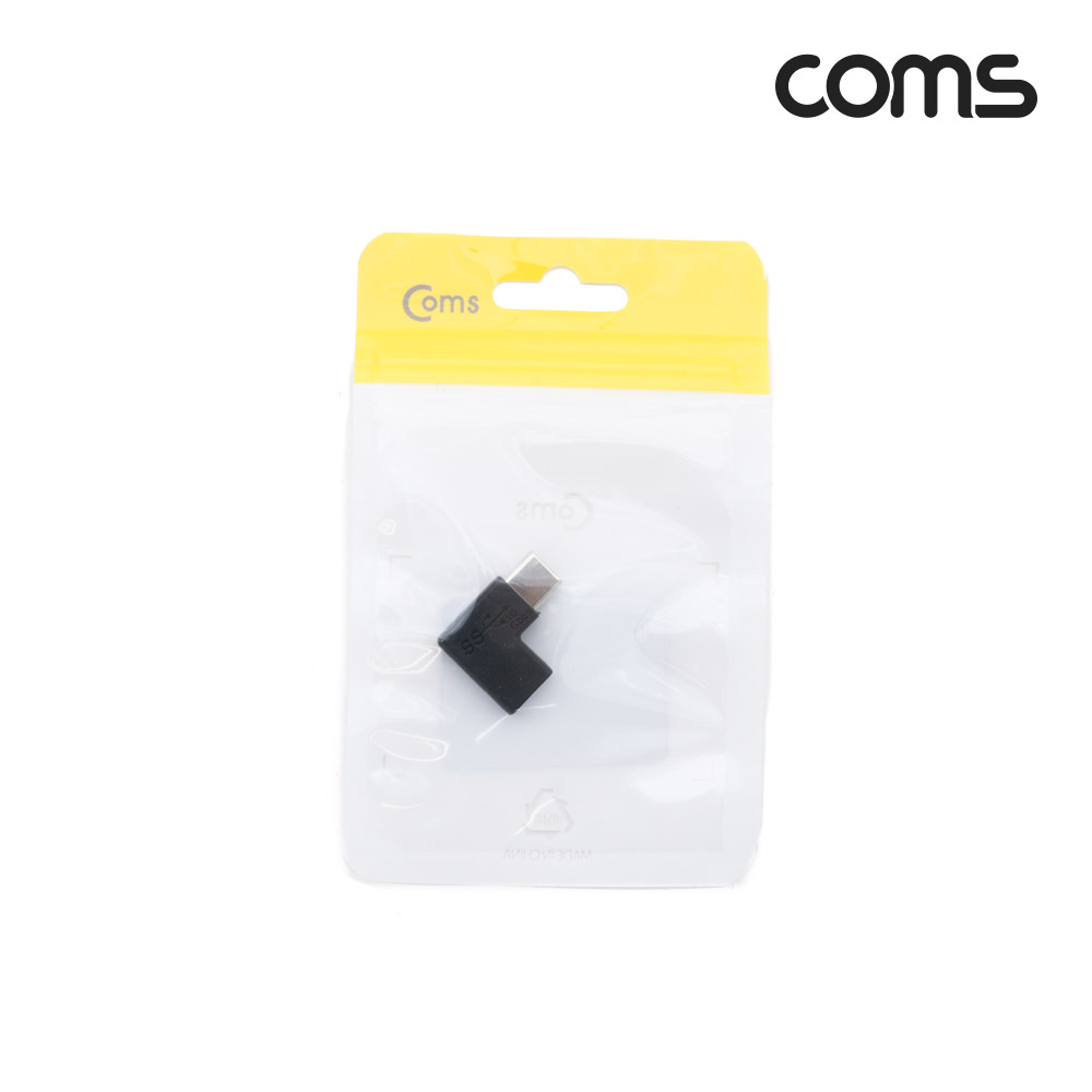 Coms USB 3.1(Type C) 연장젠더, C타입 F to C타입 M, 꺾임