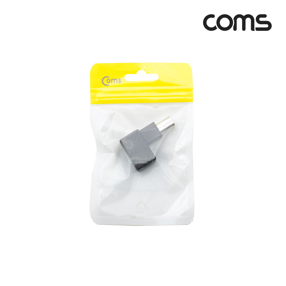 Coms USB 젠더, USB 2.0 B M/F, 좌하향 꺾임