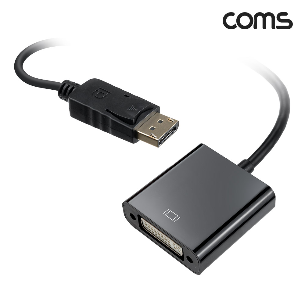 Coms 디스플레이포트 to DVI 컨버터 25cm DP M to DVI F Displayport