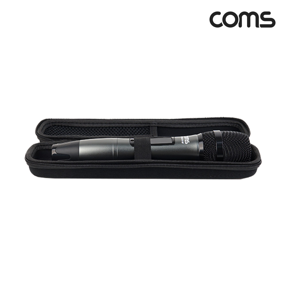 Coms 2채널 UHF 무선 마이크(채널A 핸디마이크, 채널B 헤드셋마이크)+핀마이크+리시버(수신기)+C타입젠더 세트