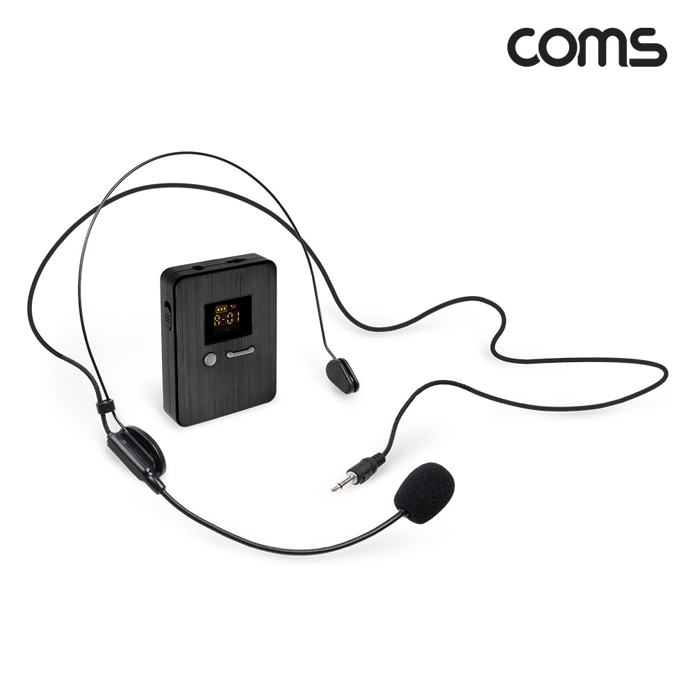 Coms 채널A UHF 무선 헤드셋 마이크+핀마이크, [CR400P CR400PB 전용]
