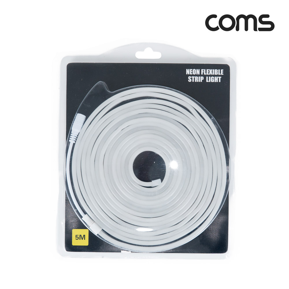 Coms LED 슬림형(줄/띠형/보급형) / DC 12V 전원 / 5M / White / 조명 호스/ 감성 네온 인테리어 DIY / LED 램프, 랜턴, 무드등 / 컬러 조명(색조명)