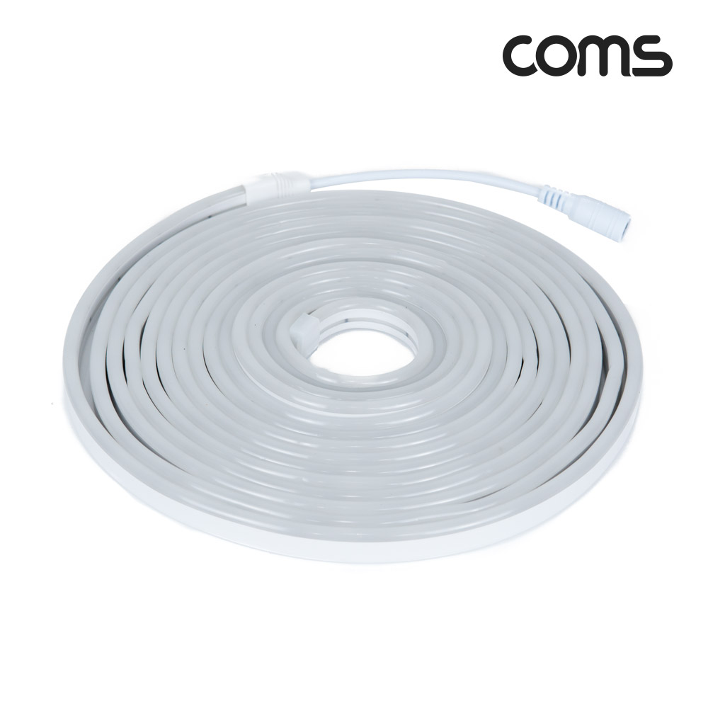 Coms LED 슬림형(줄/띠형/보급형) / DC 12V 전원 / 5M / Warm White / 조명 호스/ 감성 네온 인테리어 DIY / LED 램프, 랜턴, 무드등 / 컬러 조명(색조명)