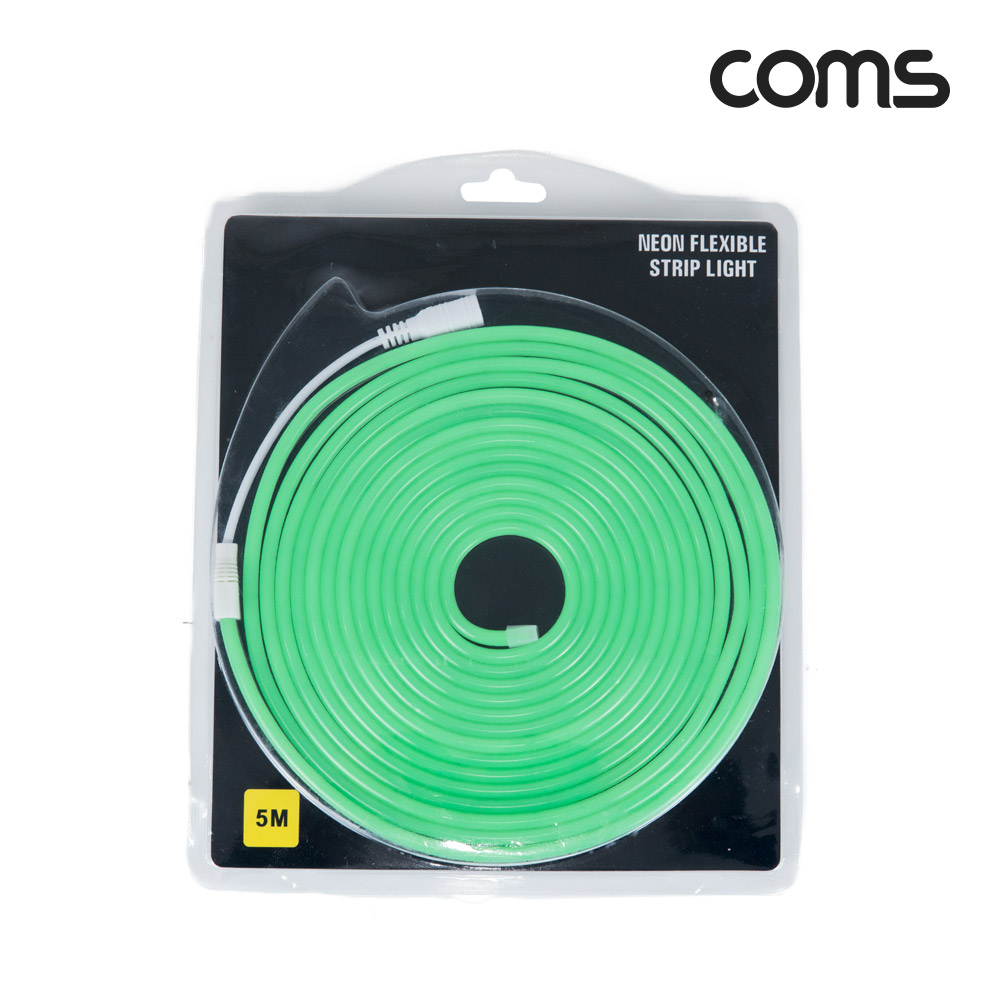 Coms LED 슬림형(줄/띠형/보급형) / DC 12V 전원 / 5M / Green / 조명 호스/ 감성 네온 인테리어 DIY / LED 램프, 랜턴, 무드등 / 컬러 조명(색조명)