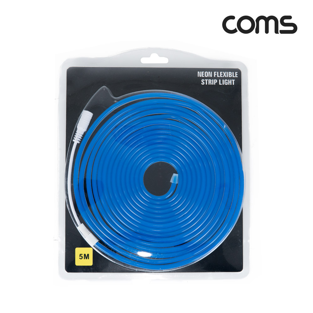 Coms LED 슬림형(줄/띠형/보급형) / DC 12V 전원 / 5M / Blue / 조명 호스/ 감성 네온 인테리어 DIY / LED 램프, 랜턴, 무드등 / 컬러 조명(색조명)