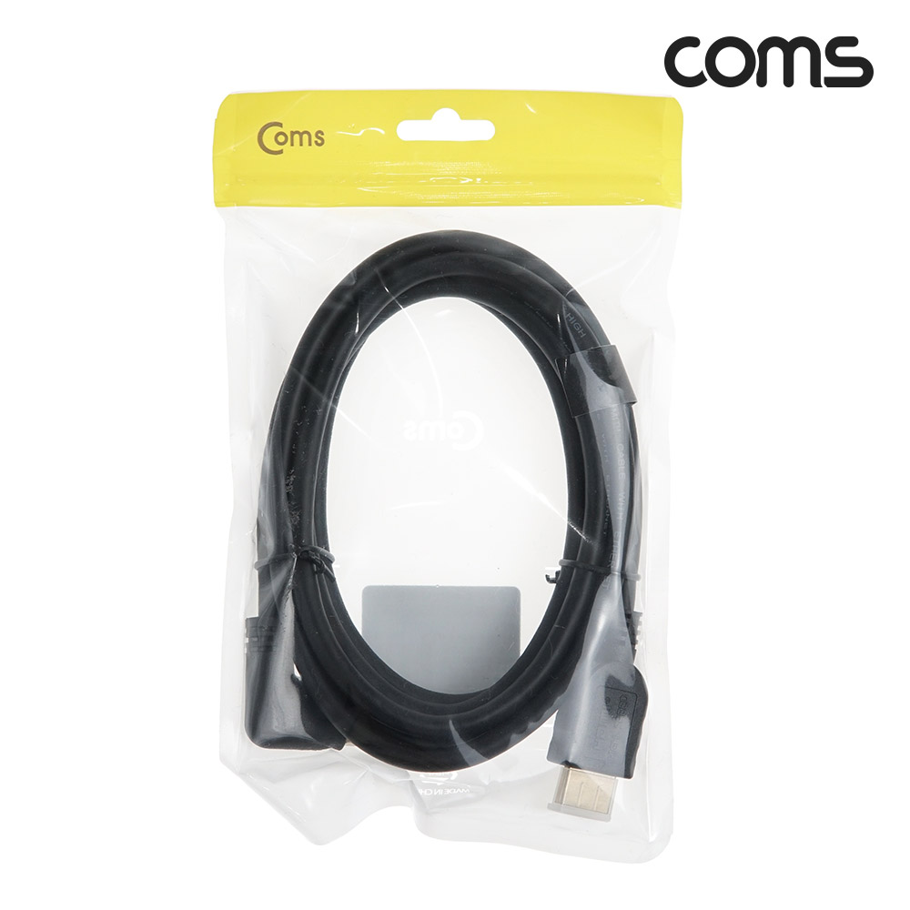 Coms HDMI V2.1 케이블 8K@60Hz UHD 1.8M 우향꺾임