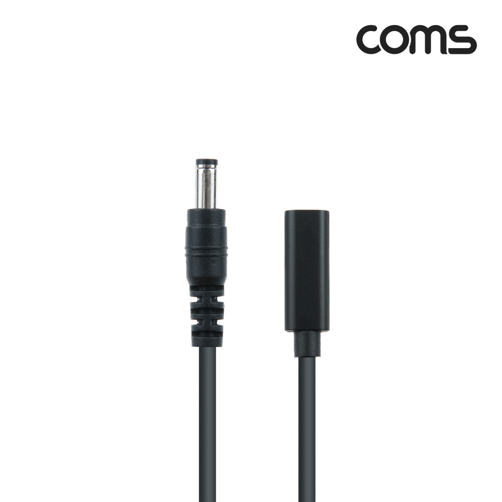 Coms USB 3.1(Type C) 노트북 젠더(PD to DC 5.5/2.1), 전원 변환, 케이블, 15cm