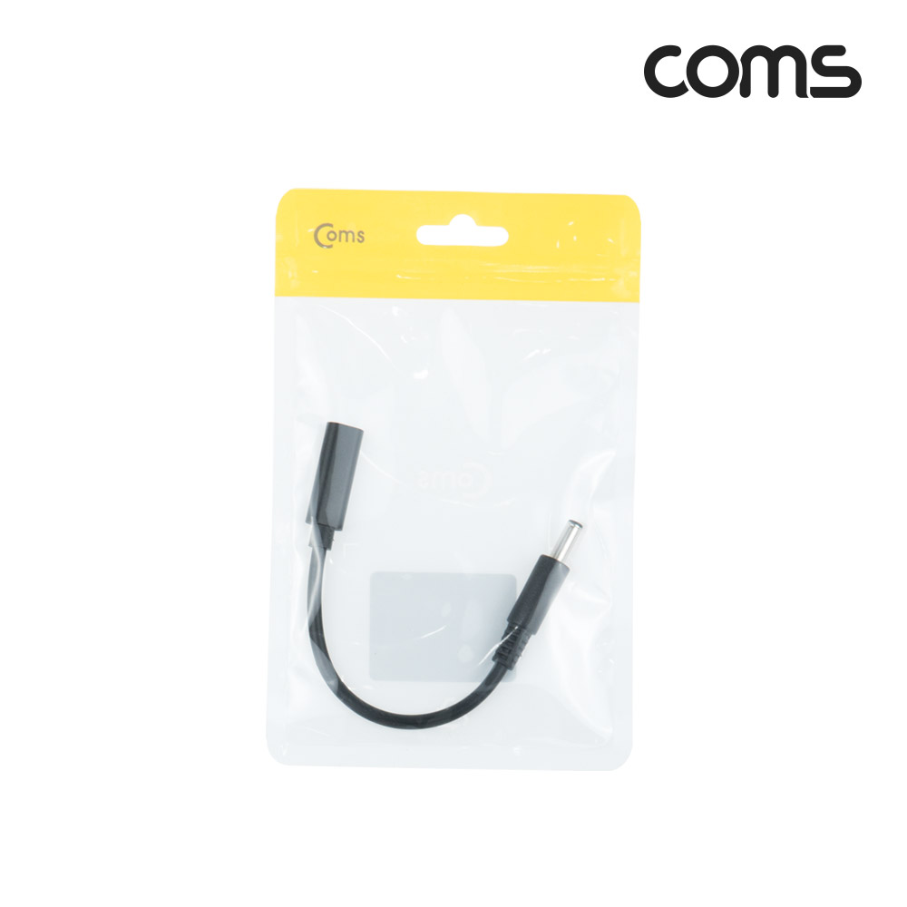 Coms USB 3.1(Type C) 노트북 젠더(PD to DC 4.5/3.0 Dell), 전원 변환, 케이블, 15cm