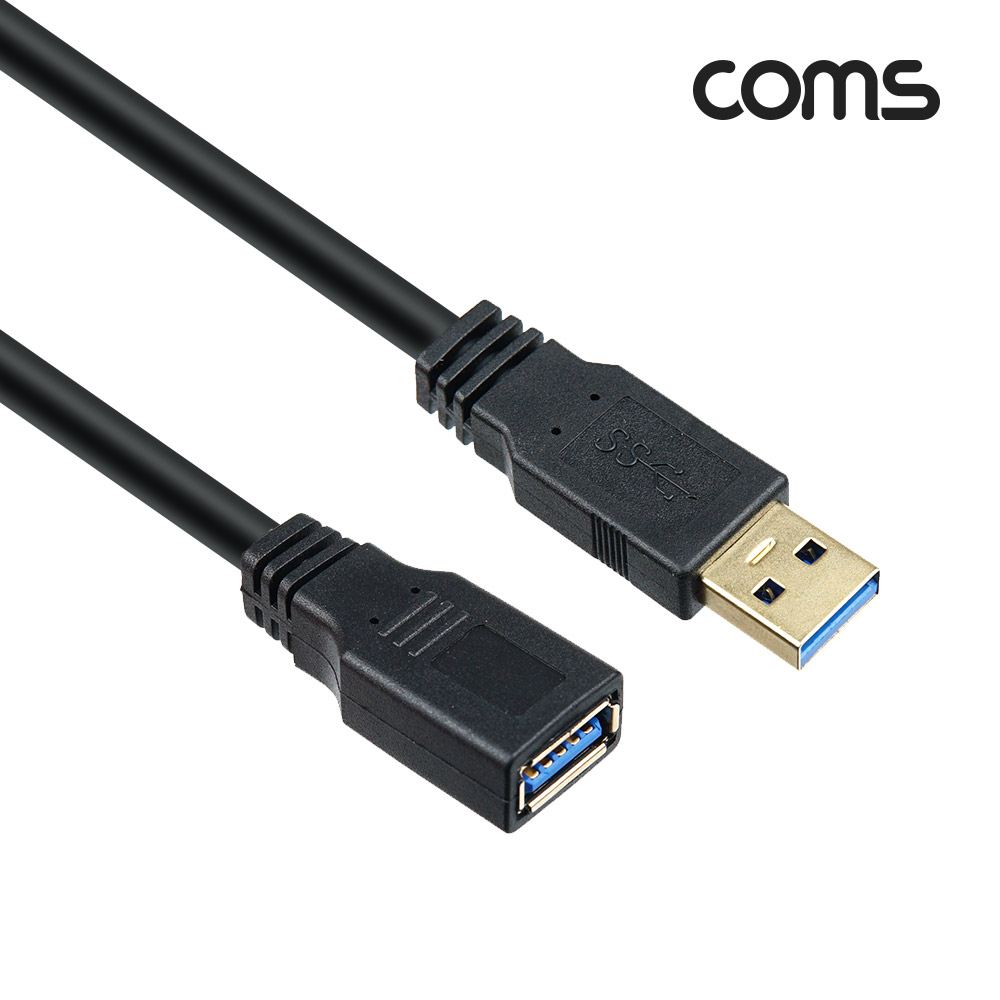 Coms USB 3.0 케이블 30cm, 5Gbps 고속 전송, 연장, Type A(A 타입) MF