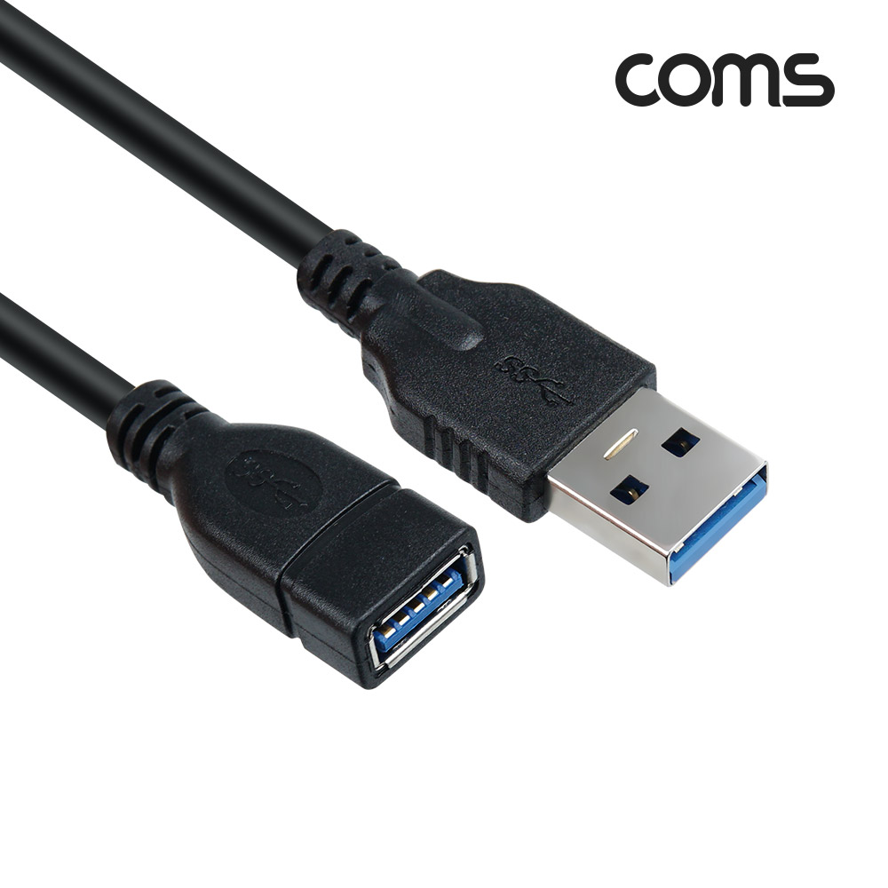 Coms USB 3.0 스프링 연장 케이블 30cm~110cm, 5Gbps 고속 전송, Type A(A 타입) MF