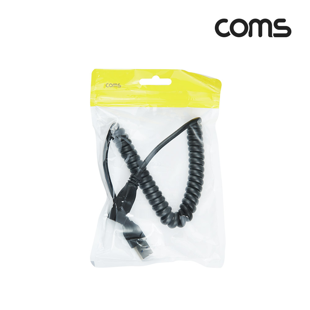 Coms USB 3.0 스프링 연장 케이블 30cm~110cm, 5Gbps 고속 전송, Type A(A 타입) MF
