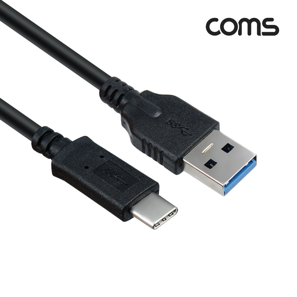 Coms USB 3.0 스프링 케이블 30cm~110cm, 5Gbps 고속 전송, Type A(A 타입) M to Type C(C 타입) M, USB 3.1