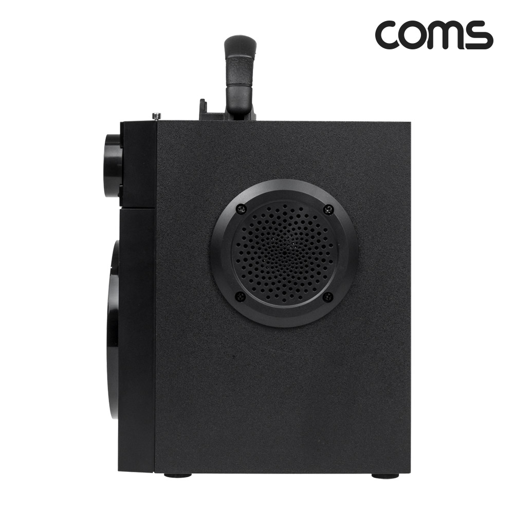 Coms 포터블 블루투스 스피커 20W, 3형 우퍼, 52mm 트위터 내장, 스테레오FM라디오, 휴대용