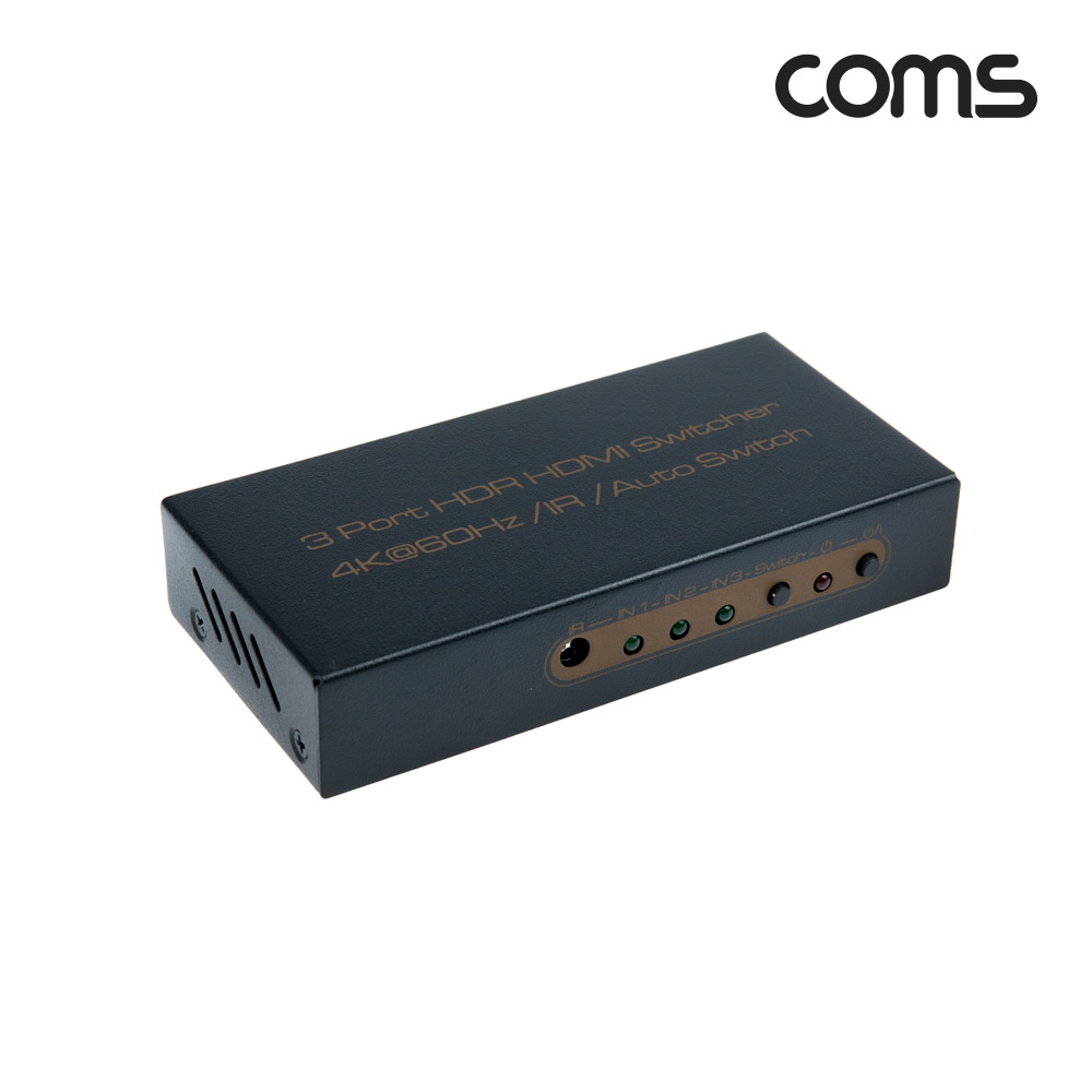 Coms HDMI 2.0 선택기 (3:1), 4K@60Hz, IR, 리모컨, Auto스위치