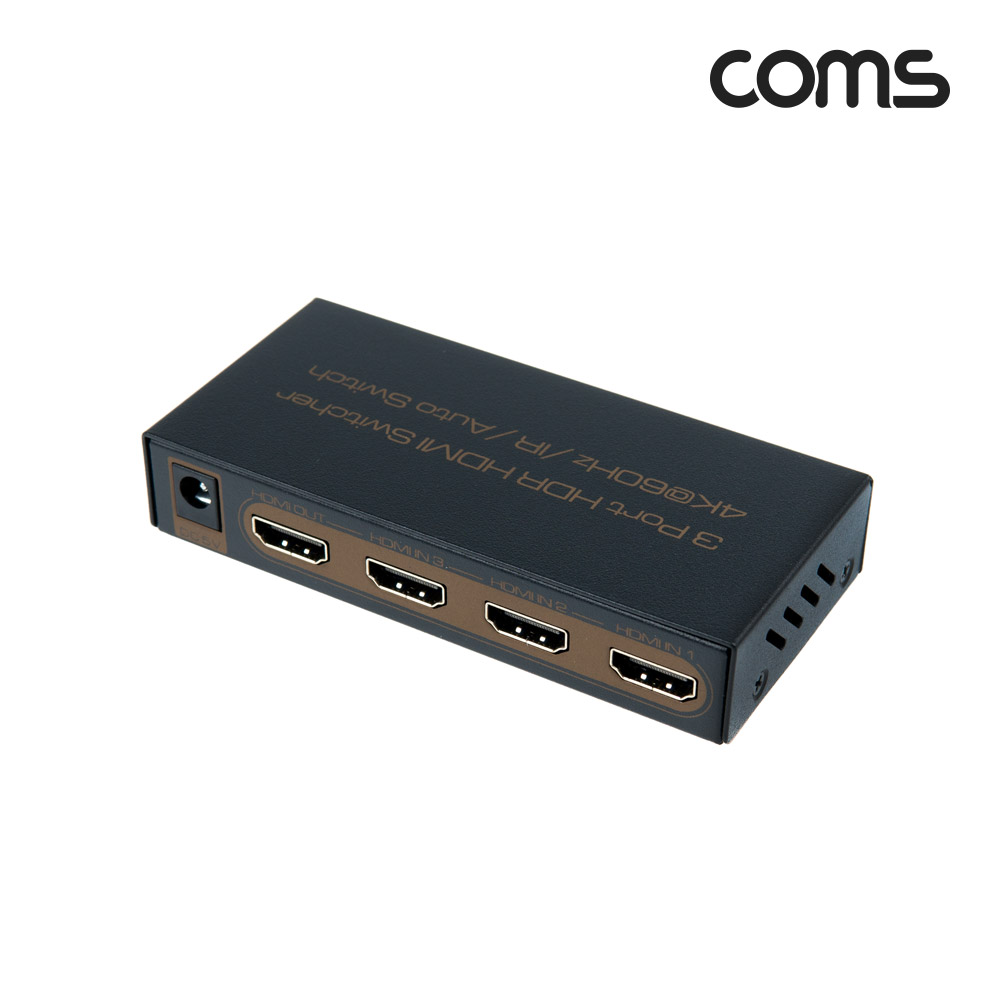 Coms HDMI 2.0 선택기 (3:1), 4K@60Hz, IR, 리모컨, Auto스위치