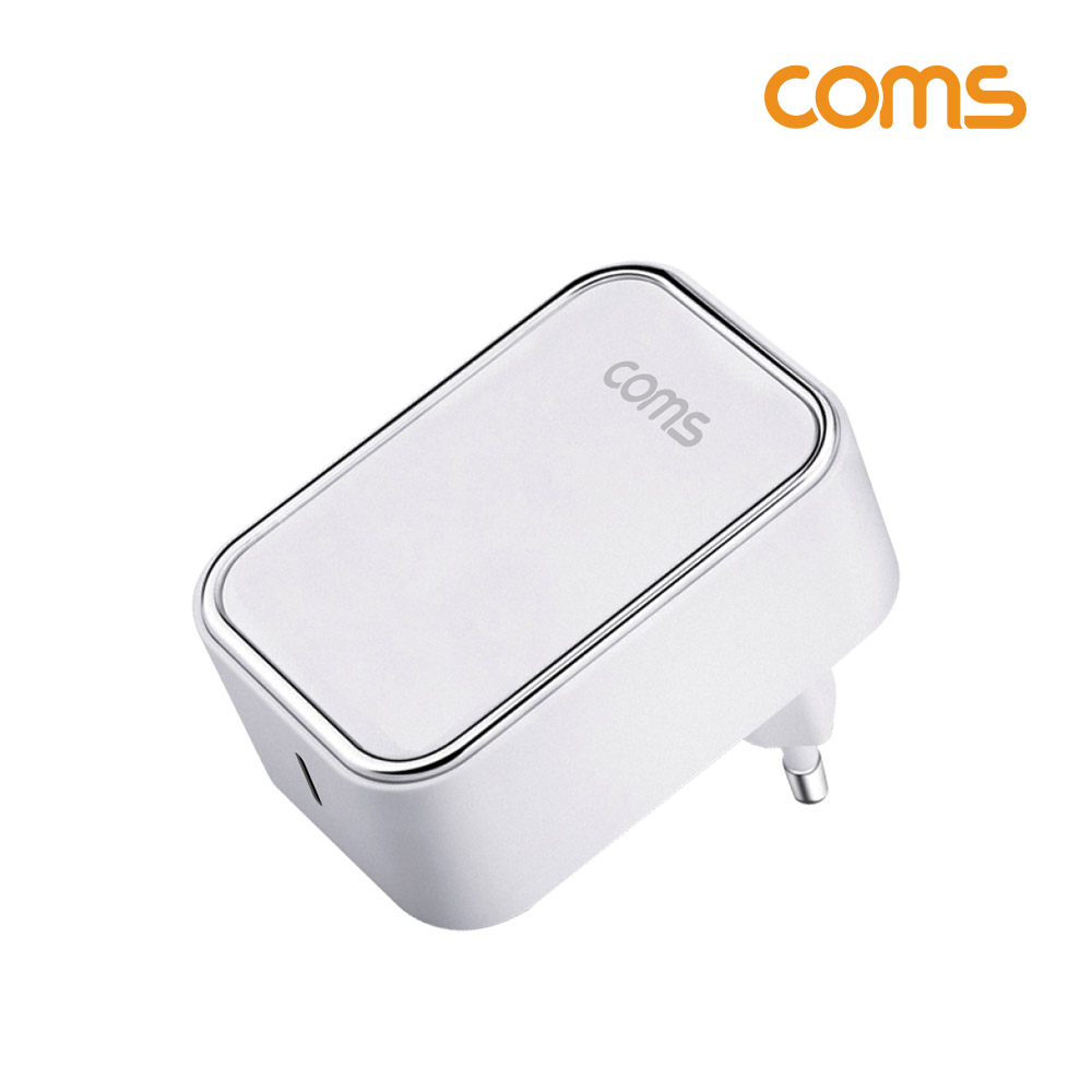 Coms 30W PD 초고속 충전기 1Port (30W / USB PD / USB 3.1 Type C), C타입 1구, PPS 지원