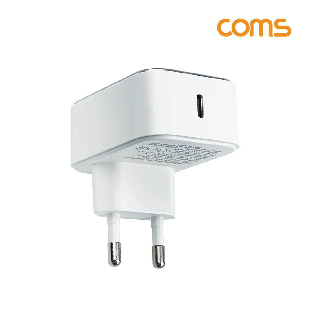 Coms 30W PD 초고속 충전기 1Port (30W / USB PD / USB 3.1 Type C), C타입 1구, PPS 지원