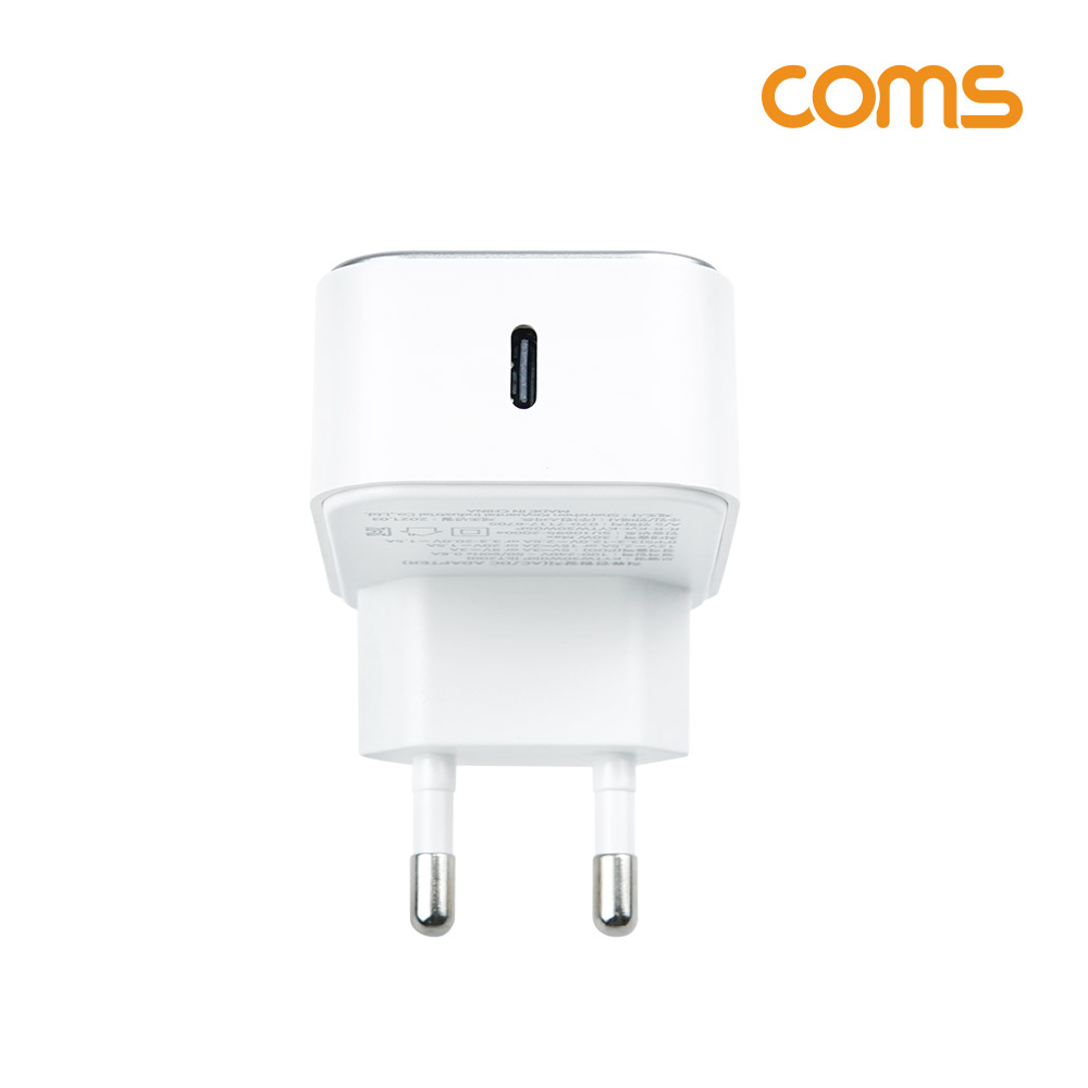 Coms 30W PD 초고속 충전기 1Port (30W / USB PD / USB 3.1 Type C), C타입 1구, PPS 지원
