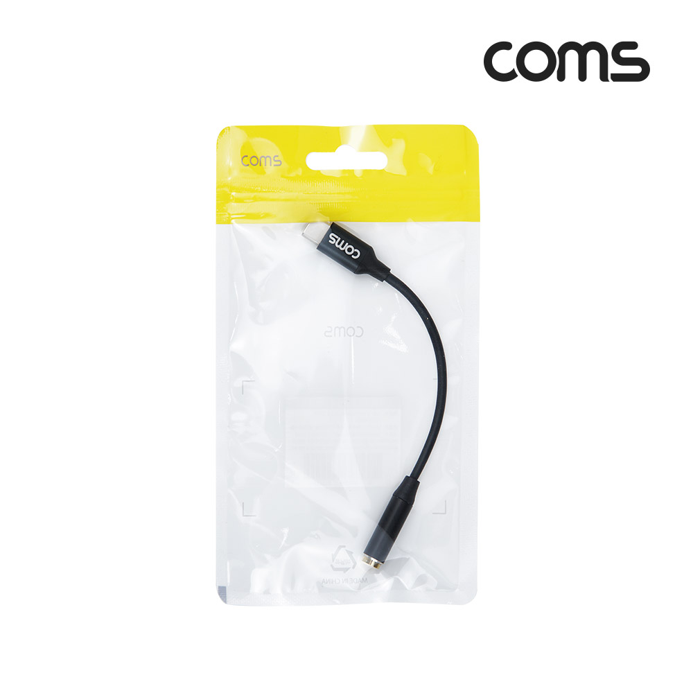 Coms USB 3.1 (Type C) to AUX 3.5mm 스테레오 오디오 컨버터, Stereo 변환 젠더 케이블, 13cm