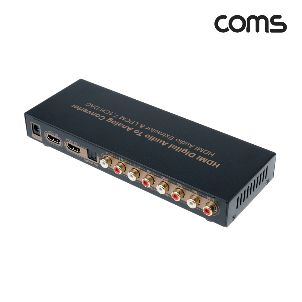 Coms HDMI to 7.1CH 아날로그 오디오/사운드 컨버터, 5.1CH, 4K 30Hz, SPDIF, Toslink, Optical, 오디오 광