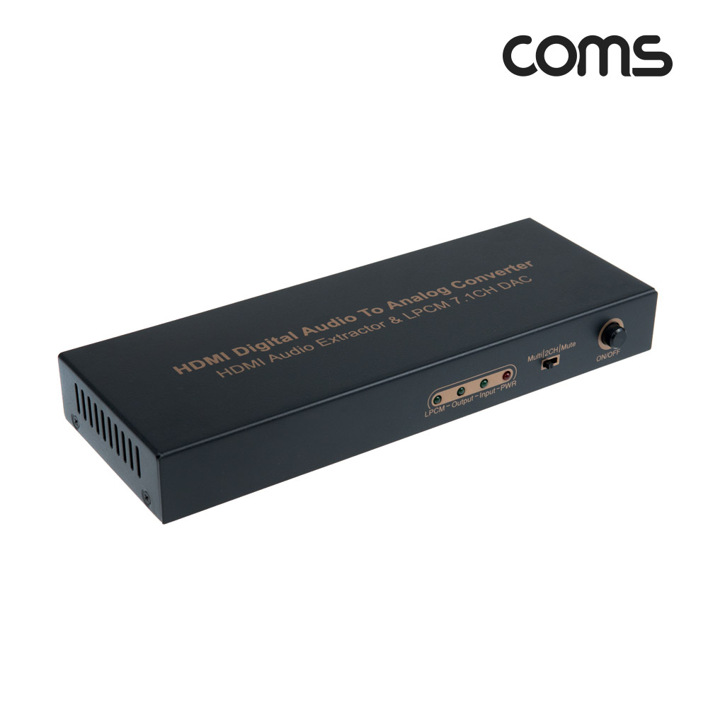 Coms HDMI to 7.1CH 아날로그 오디오/사운드 컨버터, 5.1CH, 4K 30Hz, SPDIF, Toslink, Optical, 오디오 광