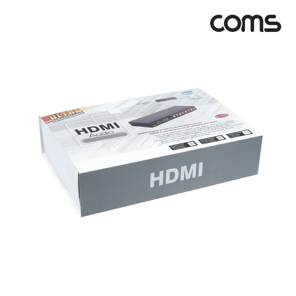 Coms HDMI to 7.1CH 아날로그 오디오/사운드 컨버터, 5.1CH, 4K 30Hz, SPDIF, Toslink, Optical, 오디오 광