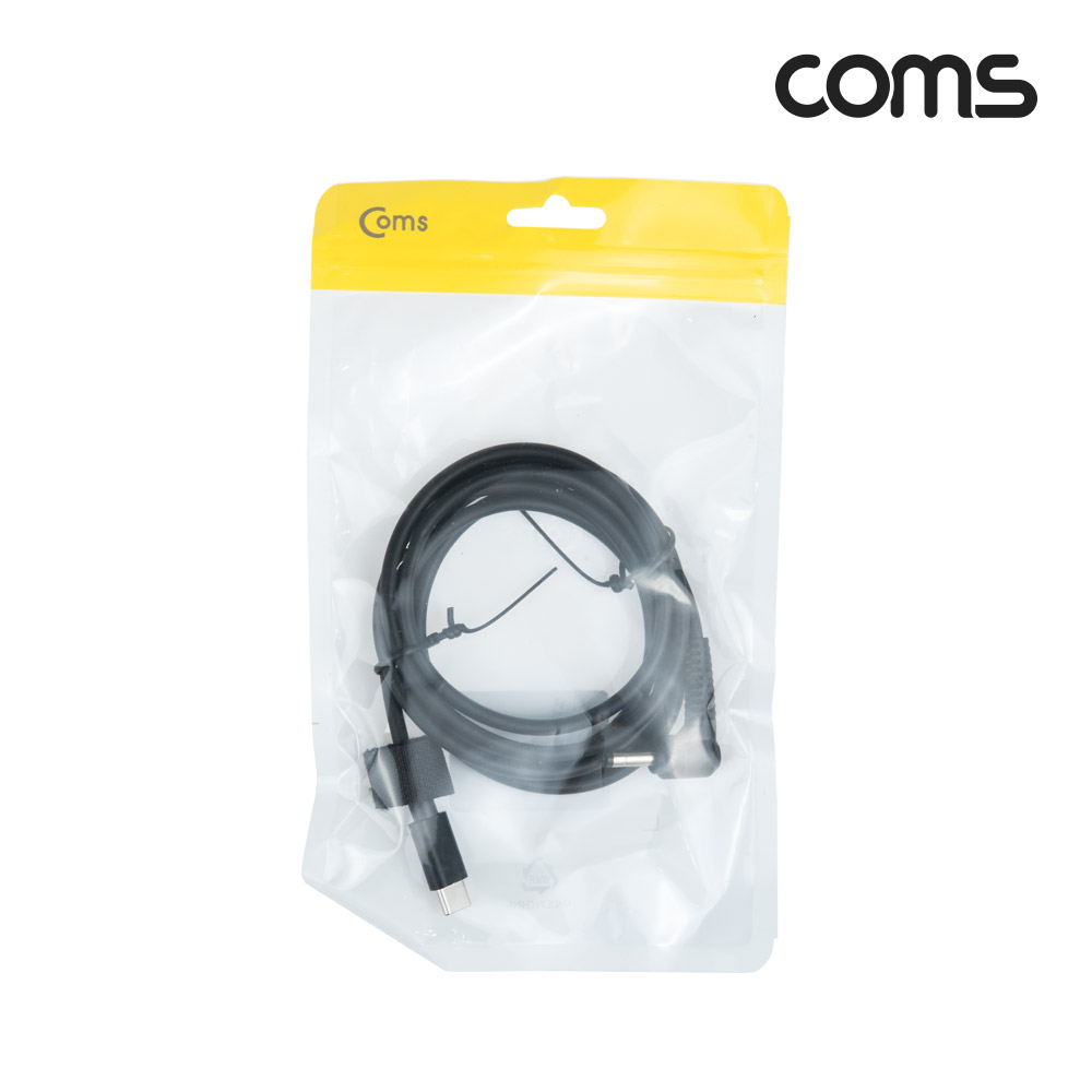 Coms USB 3.1(Type C) 노트북 전원 변환 케이블(PD to DC 4.0/1.7), 충전, 젠더, DC 외경 4.0/내경 1.7, 1.5m