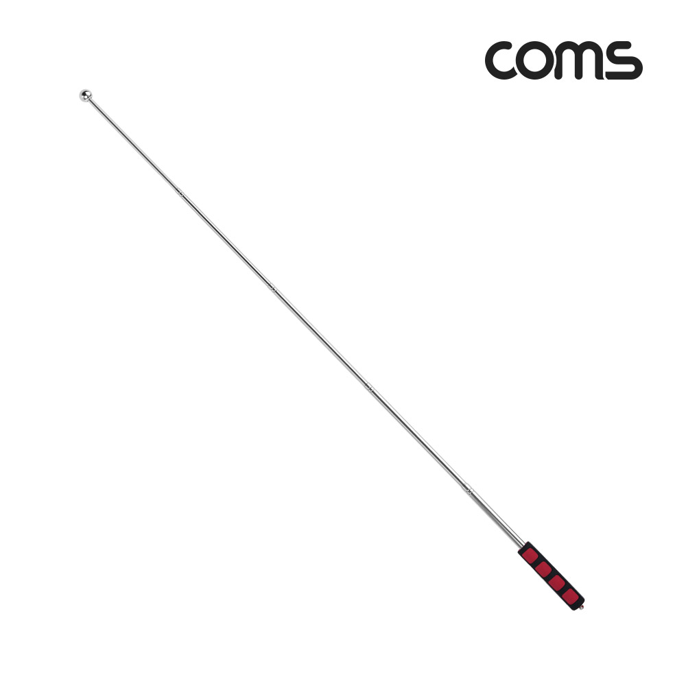 Coms 휴대용 국기 게양봉, 계양, 손목 스트랩, 120cm, 지휘봉 지시봉 깃대 깃발, RED