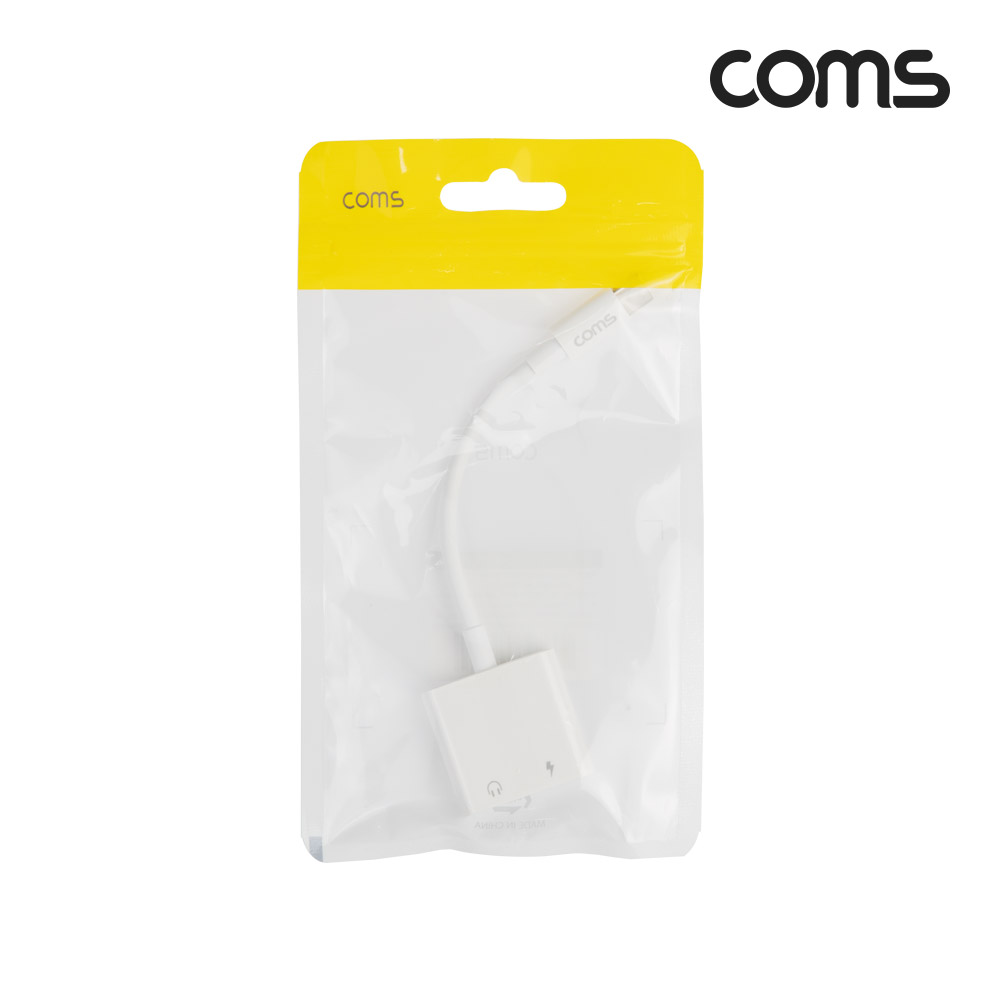 Coms USB 3.1(Type C) 오디오 컨버터, Type C to Type C 충전 + ST 3.5 AUX 듀얼 젠더, 이어폰 젠더, 스테레오, 케이블