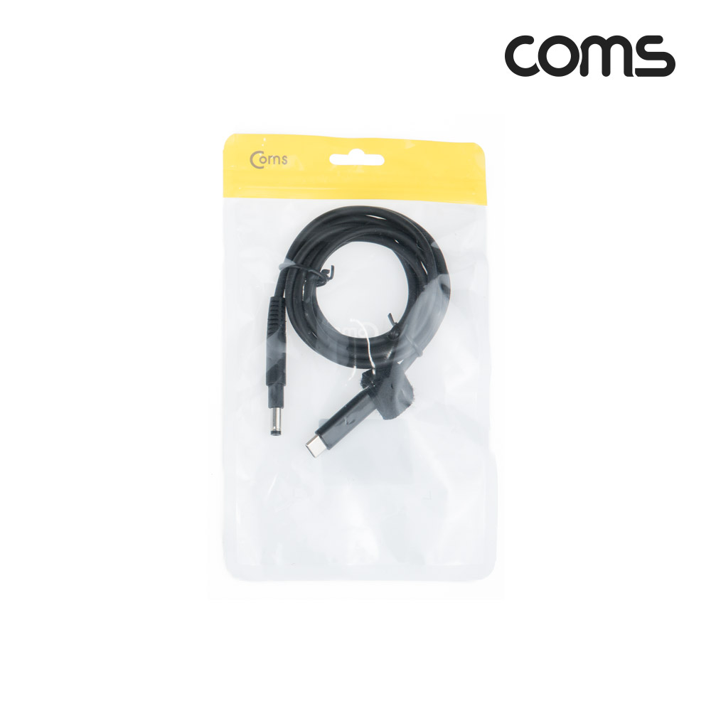 Coms USB 3.1(Type C) 노트북 전원 변환 케이블(PD to DC 4.8/1.7), 충전, 젠더, DC 외경 4.8/내경 1.7, 1.5m