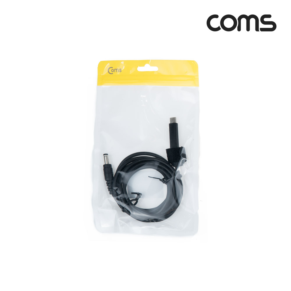 Coms USB 3.1(Type C) 노트북 전원 변환 케이블(PD to DC 5.5/2.1), 충전, 젠더, DC 외경 5.5/내경 2.1, 1.5m