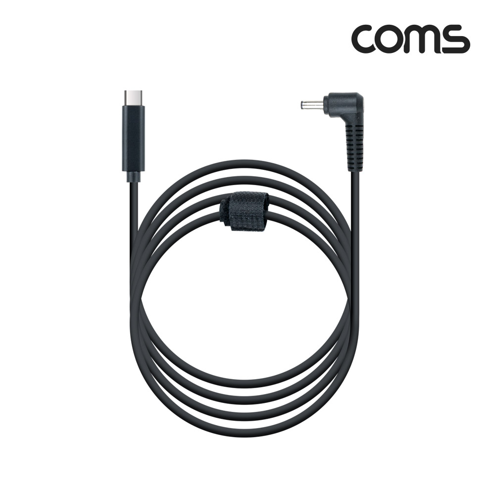 Coms USB 3.1(Type C) 노트북 전원 변환 케이블(PD to DC 4.0/1.35), 충전, 젠더, DC 외경 4.0/내경 1.35, 1.5m