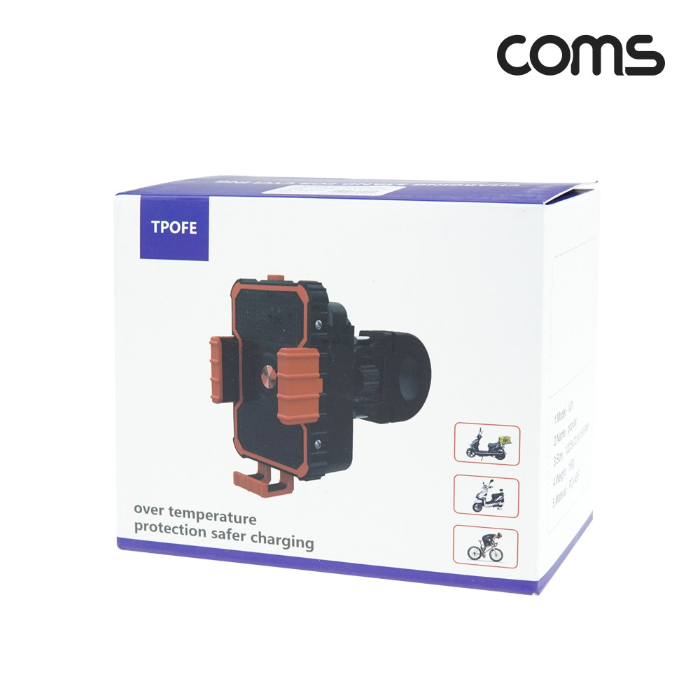 Coms 자전거 스마트폰 거치대, 슬라이드 홀더, 오토바이 스쿠터, 레저, 스포츠, 휴대폰, 핸드폰