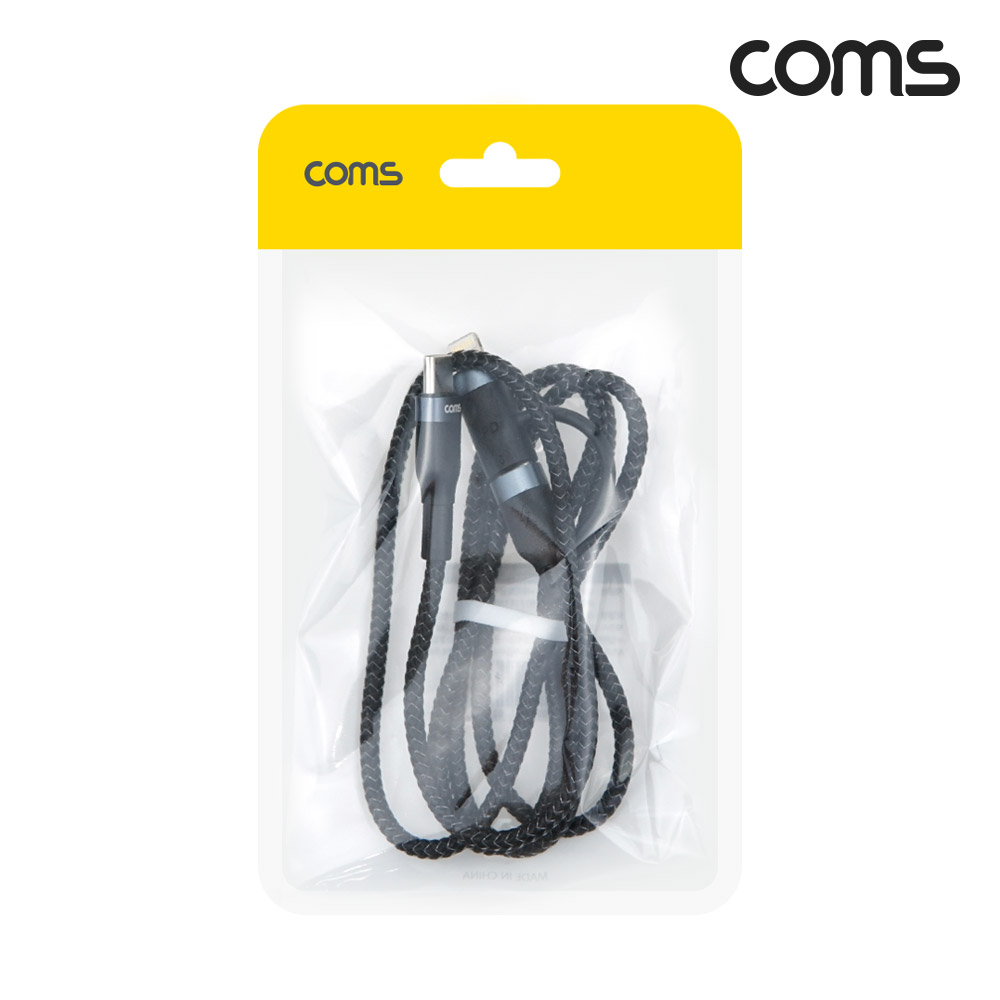 Coms 2 in 1 PD 고속충전 케이블 1m, USB 3.1(Type C) C타입+iOS 8Pin 8핀 PD지원