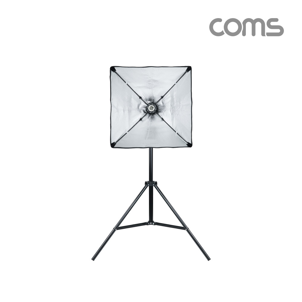 Coms 지속광 소프트 박스 조명 세트(소형 60W 2개입), 제품 상품 사진 촬영 방송 장비, 1인 개인방송 유튜브 쇼핑몰, 미니 스튜디오