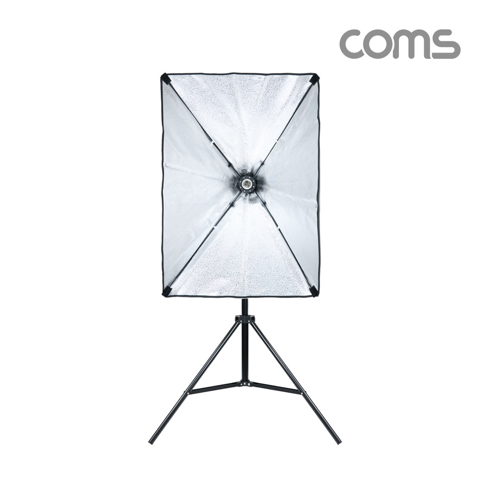 Coms 지속광 소프트 박스 조명 세트(중형 100W 2개입), 제품 상품 사진 촬영 방송 장비, 1인 개인방송 유튜브 쇼핑몰, 미니 스튜디오