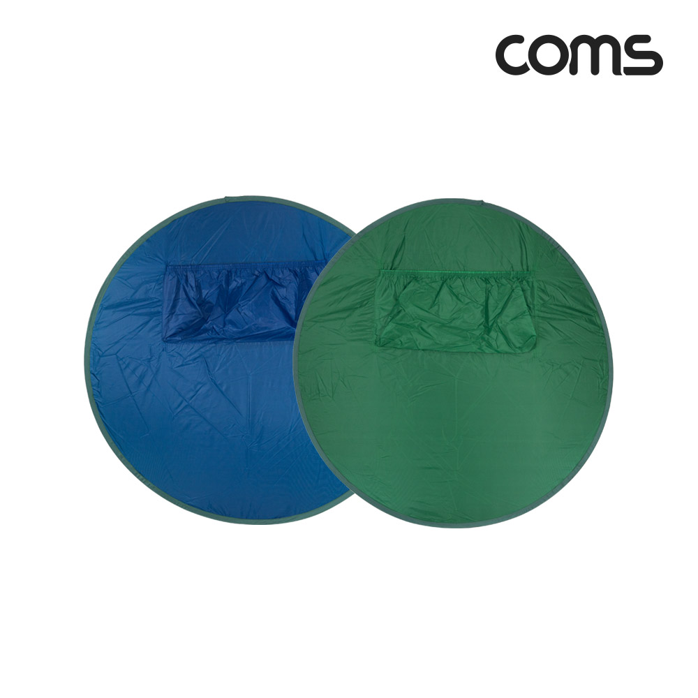 Coms 원터치 양면 크로마키 스크린 배경천(소형), 1인 방송, 촬영용, 그린/블루