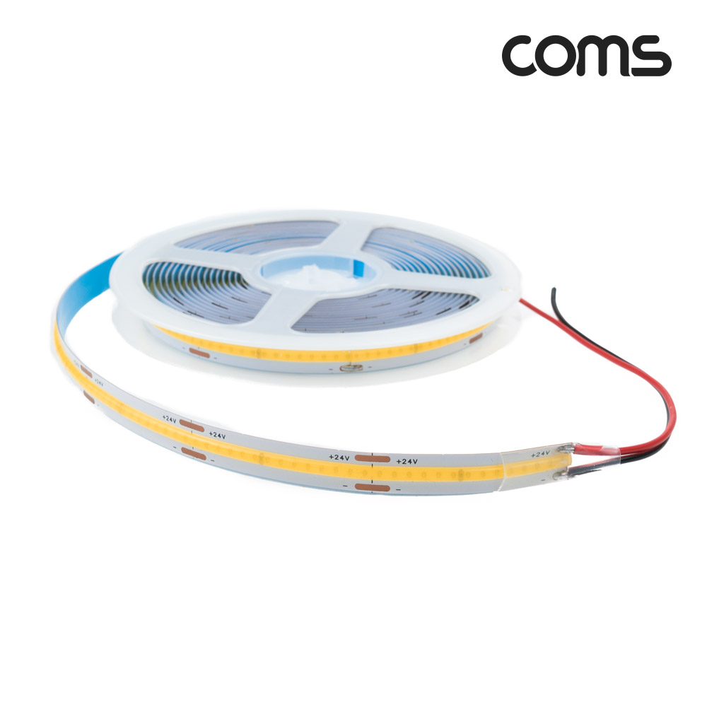 Coms LED 슬림형(줄/띠형), DC 24V, DC전원, 초고휘도 슬림형 LED바/5M, Yellow, DIY 램프, LED 다용도 리폼 기판 교체