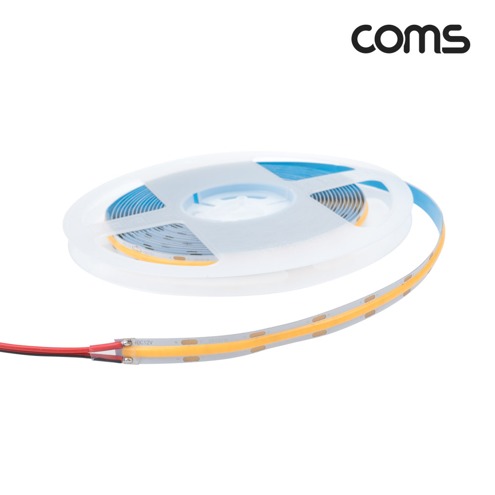 Coms LED 슬림형(줄/띠형), DC 12V, DC전원, 초고휘도 슬림형 LED바/5M, Yellow, DIY 램프, LED 다용도 리폼 기판 교체