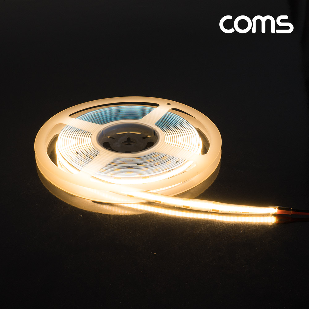 Coms LED 슬림형(줄/띠형), DC 12V, DC전원, 초고휘도 슬림형 LED바/5M, Yellow, DIY 램프, LED 다용도 리폼 기판 교체