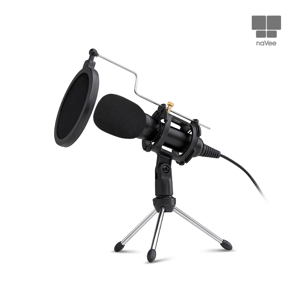 Coms 나비 브로드캐스트(NV83-BM50) 콘덴서 마이크, USB 콘덴서, 삼각대, 녹음, 화상강의