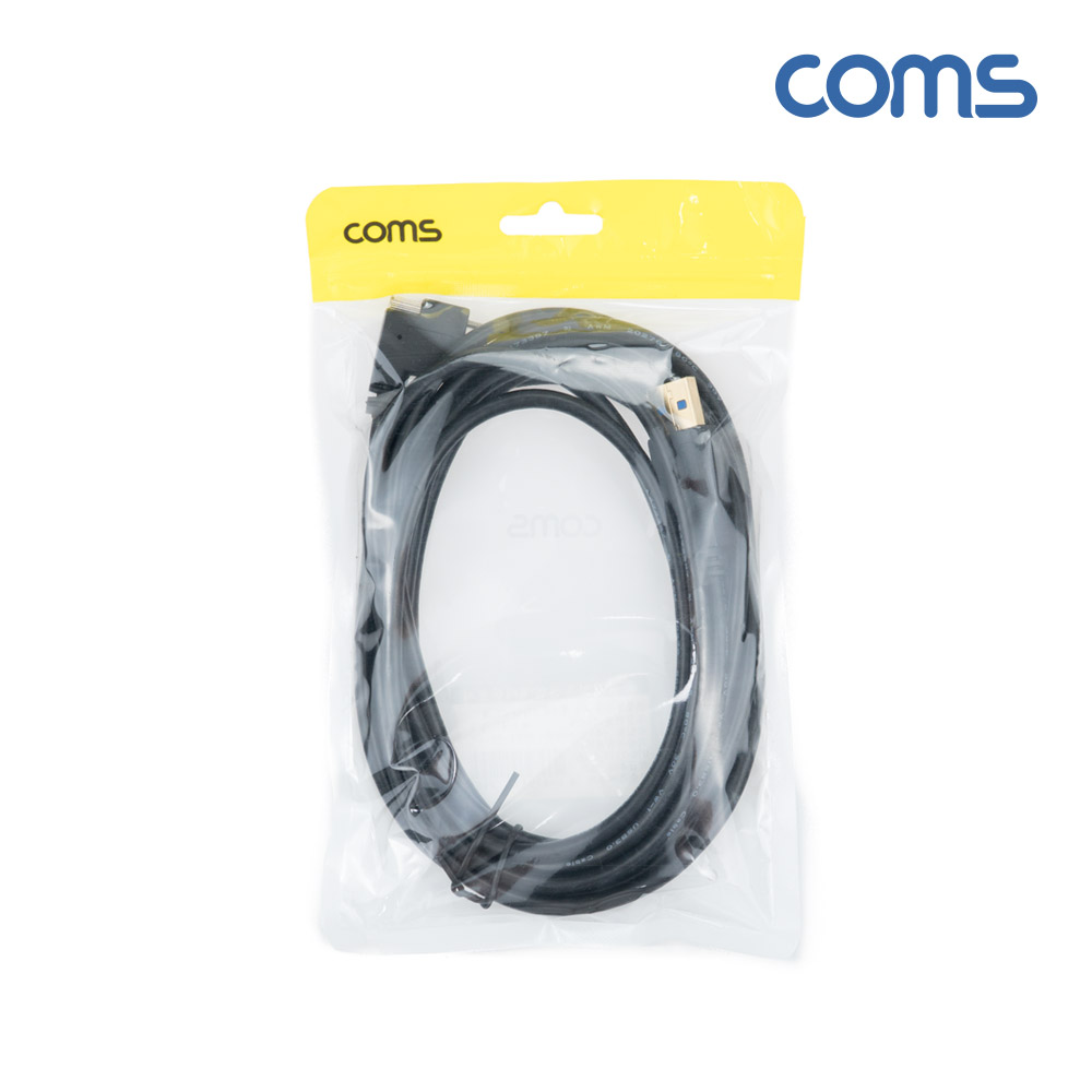 Coms USB 3.1(Type C) 케이블 3m / USB-A 3.0(M) to USB-C(M) 꺾임 / 포트 브라켓 연결 나사