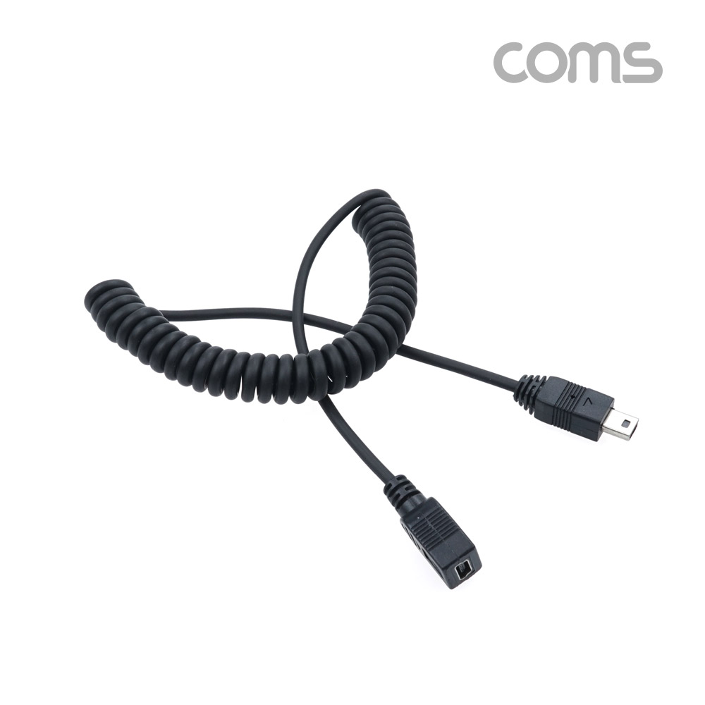 Coms USB Mini 5Pin(M/F) 연장 케이블, 스프링, 미니 5핀 130cm까지