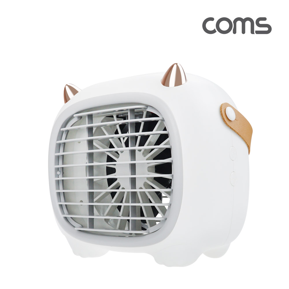 coms 미니 가습 선풍기, mini, 가습기, 가정용 휴대용 탁상용, USB 미스트 선풍기