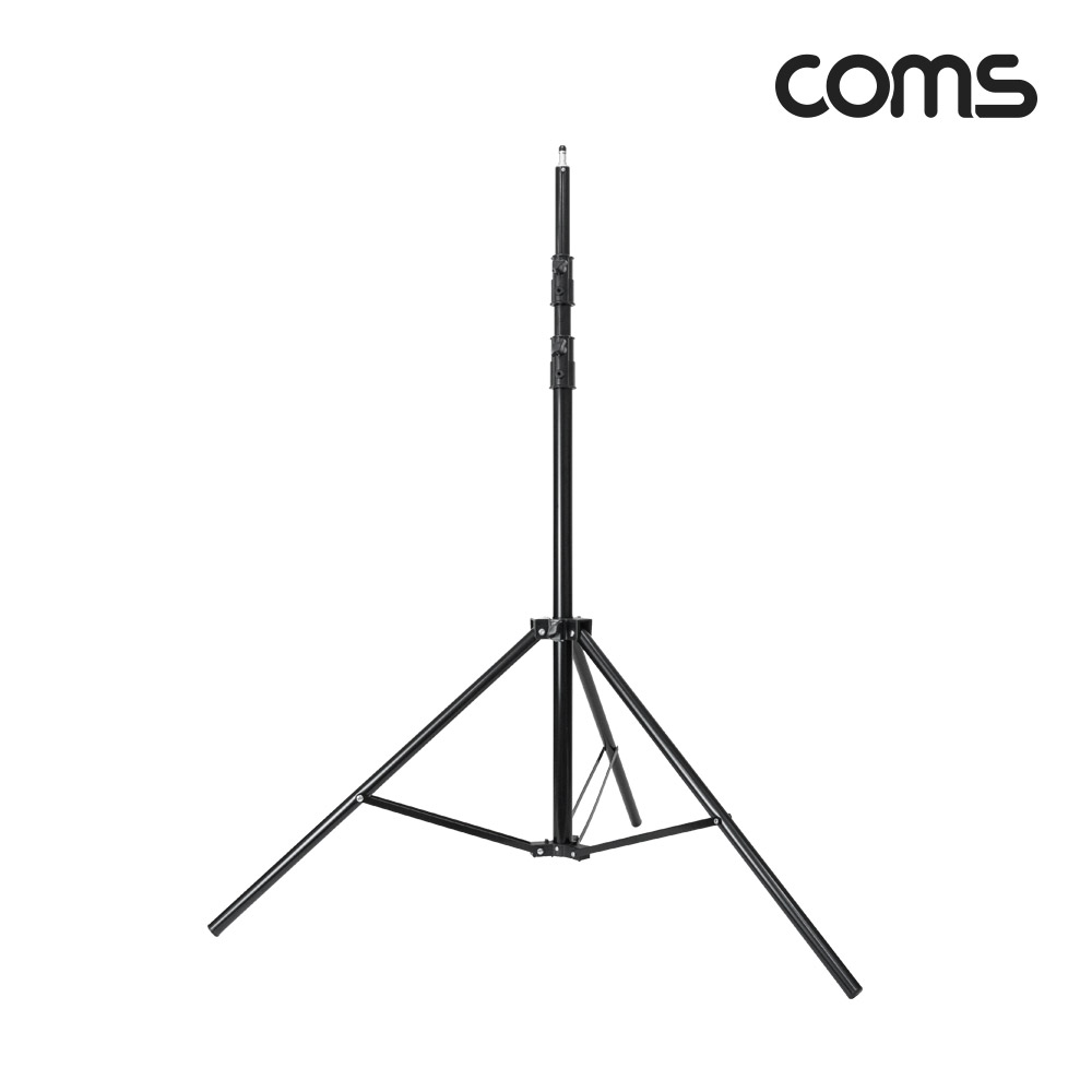 Coms 대형 삼각대, 튼튼한 고급형 삼각대, 3단 높이조절, 마이크, 카메라, 캠코더 거치, 최대 260cm